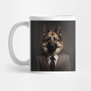 Belgian Tervuren Dog in Suit Mug